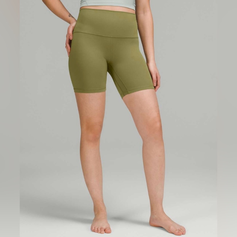 Lululemon Align High-Rise Shorts 6” Bronze Green Sz 2 Retired Color Nulu Fabric - Picture 3 of 8